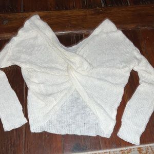 Twist back sweater